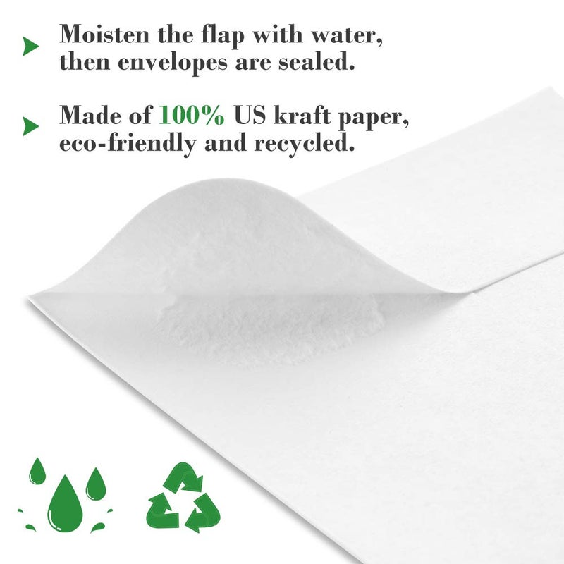 ValBox ظروف عملات ValBox #1 500 قطعة/صندوق 2.25 × 3.5 ظرف أجزاء صغيرة مع لسان لاصق للاستخدام في المنزل أو الحديقة أو المكتب، ظروف بذور كرافت بيضاء - Image 3